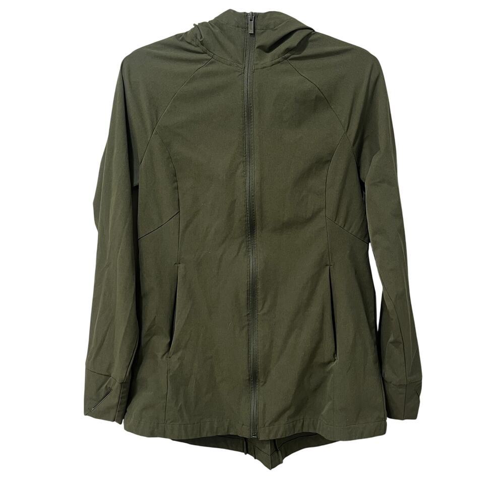 all in motion Women's Lightweight Active Hooded Jacket Green Sz Small